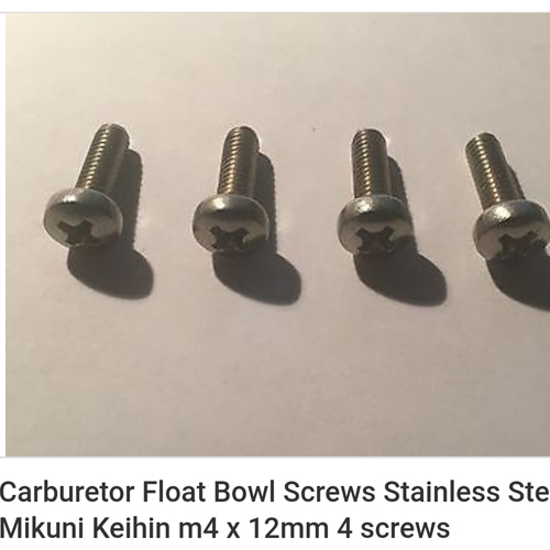 PZ19 carburetor bowl screws