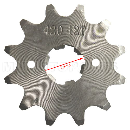 420 12-Tooth 17mm Engine Sprocket with holes