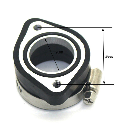 Rubber boot adapter for intake manifold for 125cc dirt bike