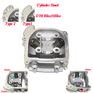 Cylinder Head Assy for GY6 100cc Scooter Moped Type-1