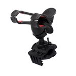 Motorcycle Bicycle Bike Holder Handlebar Cli Stand Mount For Cell Phone GPS - BLACK - Click Image to Close