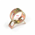 60PCS 8mm 5/16inch color zinc plated manganese steel spring clamp fuel pipe buckle car clips
