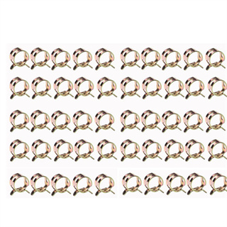 50PCS 1/4" 6mm color zinc plated spring clamp fuel pipe buckle car clips elastic retaining ring