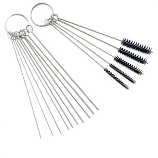 Stainless steel carburetor brush tool cleaning kit spray gun set for jets and carb cleaning