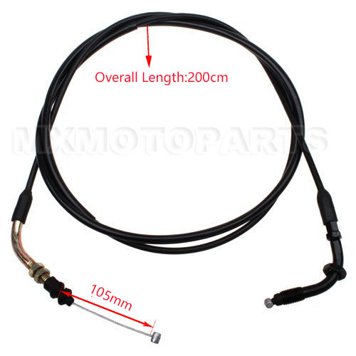 78" Throttle Cable for 250cc Moped & Scooter - Click Image to Close