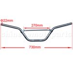 Silver White Handlebars for 50cc-125cc Dirt Bike - Click Image to Close