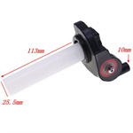Motorcycle Transparent Twist Throttle Handle with Roller Grip & Oiler Seat
