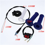 ATV Off-Road 50 250CC Twist Throttle Handlebar with Cable & Flameout Switch