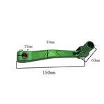Foldable CNC gear shift lever for ATV/off-road, aluminum, multi-color