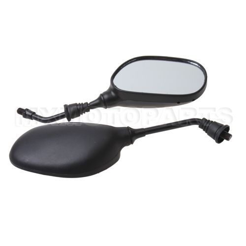 Black Plastic Rearview Mirror for 50cc-250cc ATV, Dirt Bike, Go - Click Image to Close