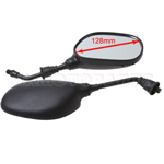 Black Plastic Rearview Mirror for 50cc-250cc ATV, Dirt Bike, Go - Click Image to Close