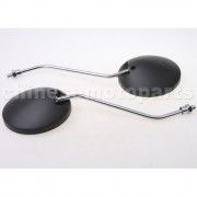 10mm Black Round Plastic Rearview Mirror for 50cc-250cc ATV, Dirt Bike, Go Kart, Scooter & Motor