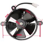 Small Fan for 200cc-250cc Water-cooled ATV, Dirt Bike & Go Kart - Click Image to Close