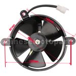 Small Fan for 200cc-250cc Water-cooled ATV, Dirt Bike & Go Kart