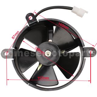 Small Fan for 200cc-250cc Water-cooled ATV, Dirt Bike & Go Kart