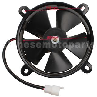 Small Fan for 200cc-250cc Water-cooled ATV, Dirt Bike & Go Kart