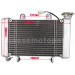 Medium Radiator for 200cc-250cc water-cooled ATV, Dirt Bike & Go