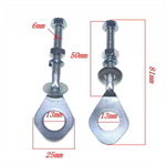 Motorcycle Rear Chain Adjuster for Off-Road Bikes, 6mm Hole, 13mm Jack