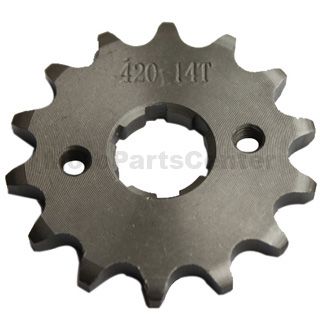 420 14-Tooth 20mm Engine Sprocket for 50cc-125cc ATV, Dirt Bike