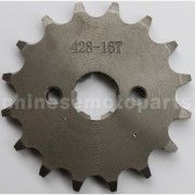 428 16-Tooth 17mm Engine Sprocket for 50cc-250cc ATV, Dirt Bike