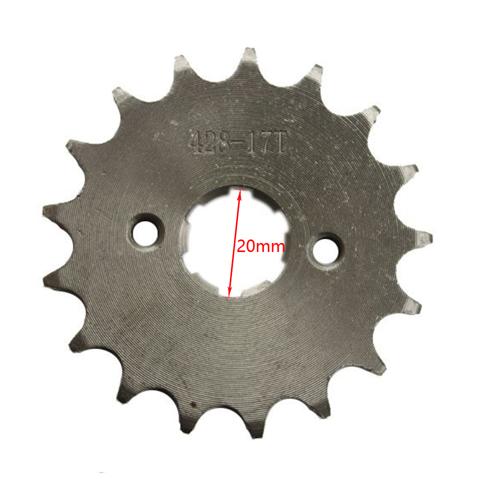 428 17-Tooth 20mm Engine Sprocket for 50cc-250cc ATV, Dirt Bike