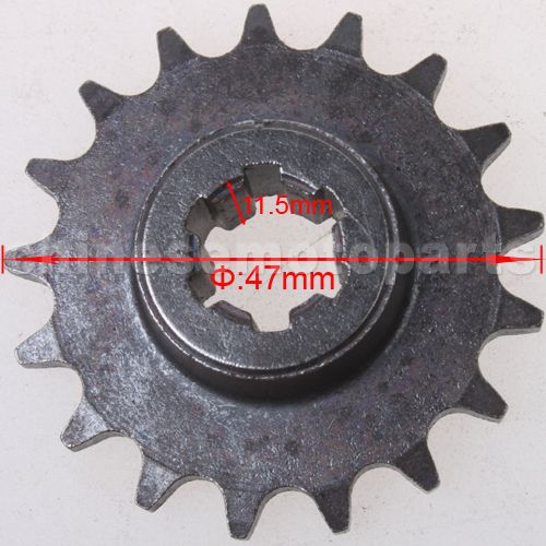 17 Tooth Small Sprocket for 2-stroke Pocket Bike - Click Image to Close