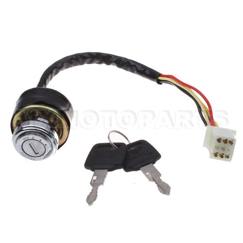 6 wire Key Switch for 2-stroke Pocket Bike - Click Image to Close