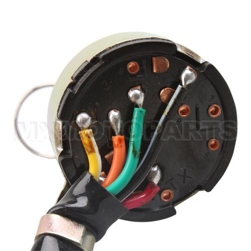 6 wire Key Ignition for ATV & Dirt Bike - Click Image to Close