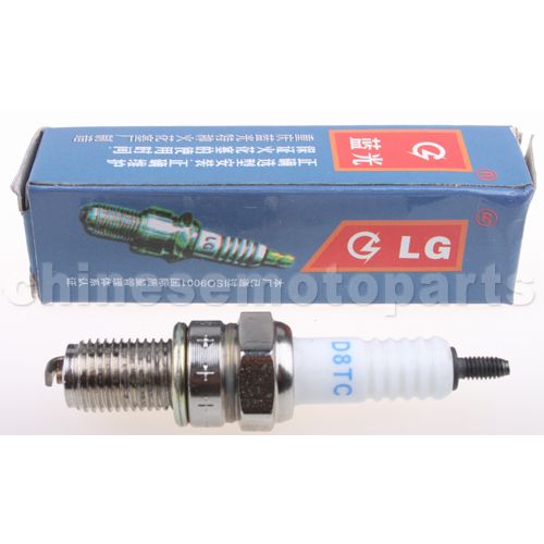 LG D8TC Spark Plug for CG 125cc-250cc ATV, Dirt Bike, Go Kart, M - Click Image to Close