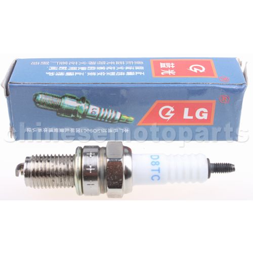 LG D8TC Spark Plug for CG 125cc-250cc ATV, Dirt Bike, Go Kart, M - Click Image to Close