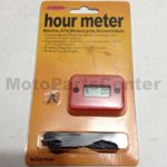 Red Waterproof Hour Meter for Motorcycle, Pocket Bike, Scooter