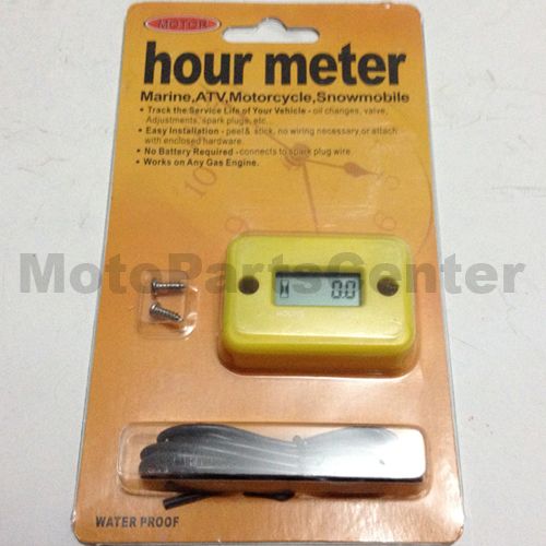 Red Waterproof Hour Meter for Motorcycle, Pocket Bike, Scooter - Click Image to Close