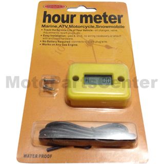 Red Waterproof Hour Meter for Motorcycle, Pocket Bike, Scooter