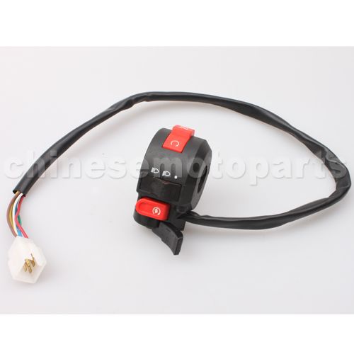 3-Function Left Switch Assembly with Choke Lever for ATV - Click Image to Close
