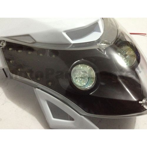 White Head Light for 110cc 125cc 150cc 200cc 250cc Dirt Bike - Click Image to Close