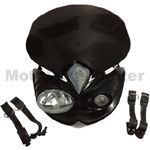 Black Head Light for 110cc 125cc 150cc 200cc 250cc Dirt Bike - Click Image to Close