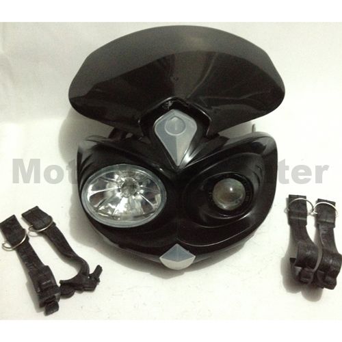 Black Head Light for 110cc 125cc 150cc 200cc 250cc Dirt Bike - Click Image to Close
