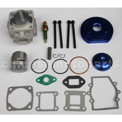 Performance Cylinder Assembly for 2-stroke 49cc Pocket Bike - Click Image to Close