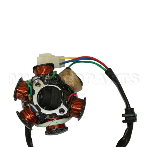 6-Coil Half-Wave Magneto Stator for 50cc-125cc Electrical Start - Click Image to Close