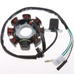 8-Coil Magneto Stator for GY6 50cc Moped & Scooter - Click Image to Close