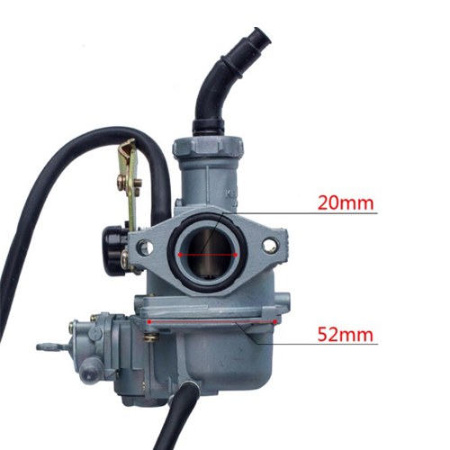 PZ20 carburetor with cable choke and oil switch - Click Image to Close