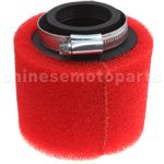 38mm Red Air Filter for ATV, Dirt Bike & Go Kart