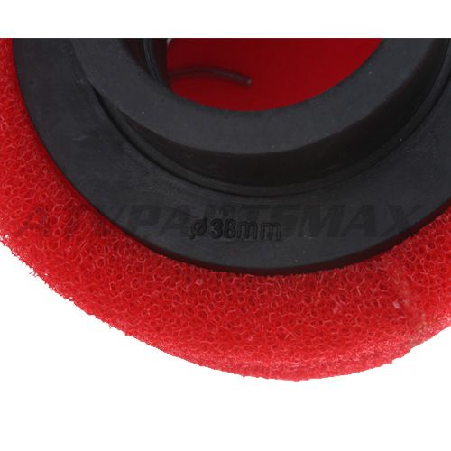 38mm Red Air Filter for ATV, Dirt Bike & Go Kart - Click Image to Close