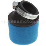 38mm Blue Bent Air Filter for ATV, Dirt Bike & Go Kart - Click Image to Close