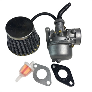 PZ19 Carburetor w/Air Filter Cable Choke for 50cc 70cc 90cc 110cc 125cc Chinese ATV Quad Go kart