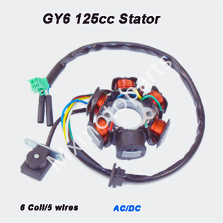 6 Pole DC Coil for GY6 125cc 150cc Scooter Moped