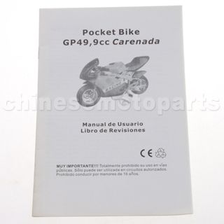 Owner's Manual For Pocket Bike