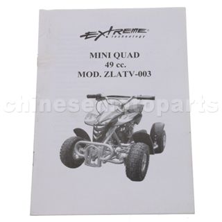 Owner's Manual For 2 stroke Mini Quad