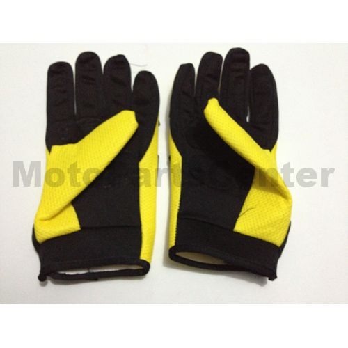 Motocross Racing Sports Glove - Yellow - Click Image to Close